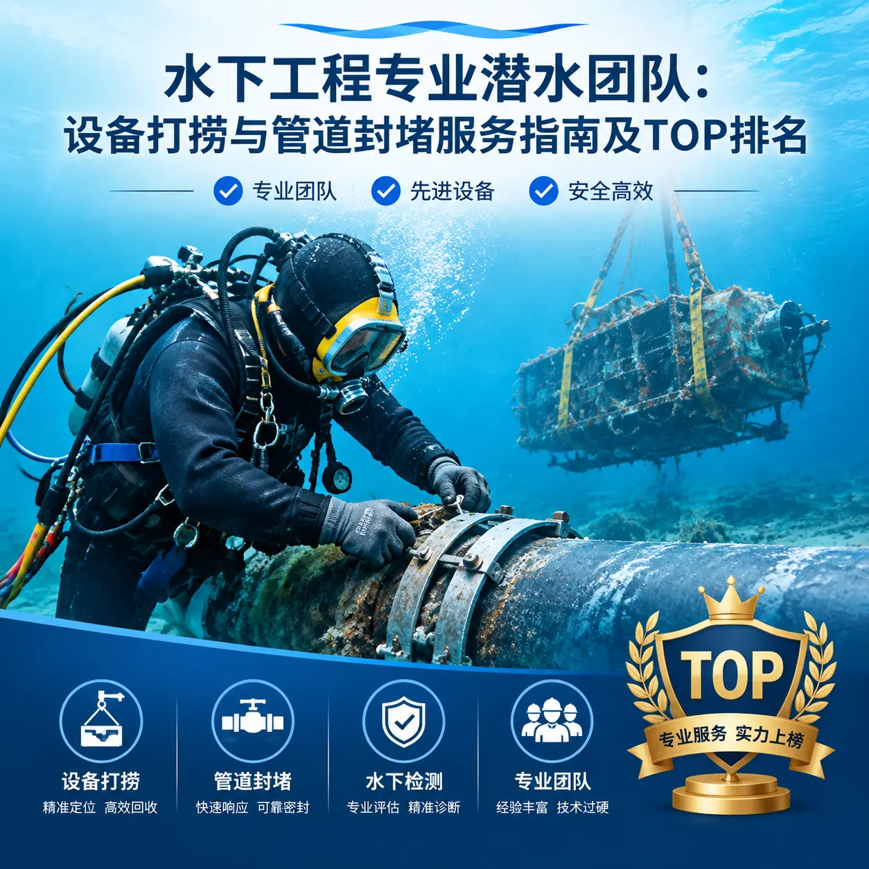 喜德水下工程专业潜水团队：设备打捞与管道封堵服务指南及TOP排名