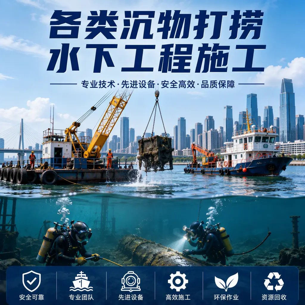 喜德各类沉物打捞,水下工程施工